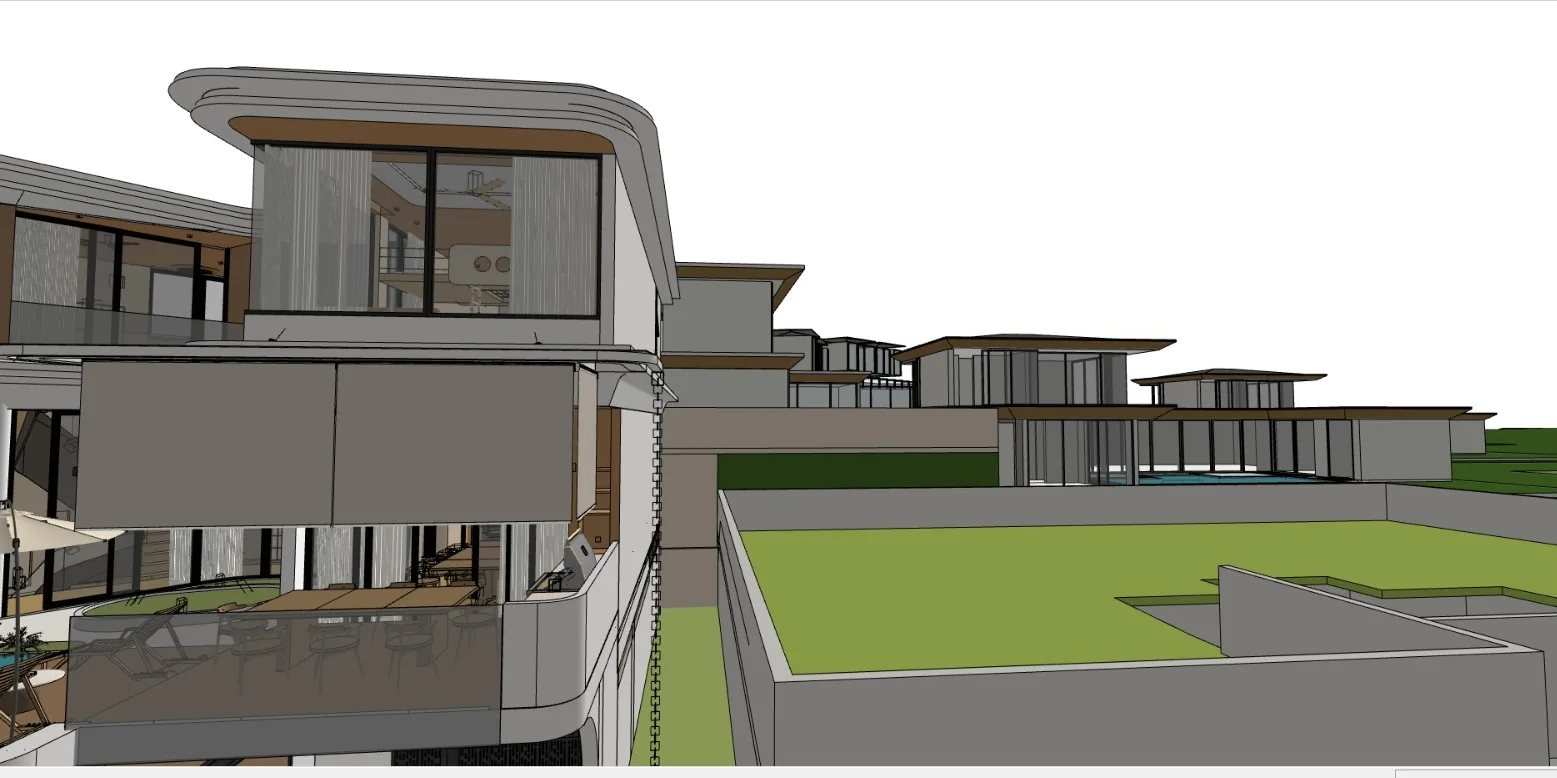 LV13 Anjuna Bay — 3D master-model render; the drawing set TAS.AC audited signal by signal